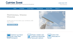 Desktop Screenshot of customshinewindowcleaning.com